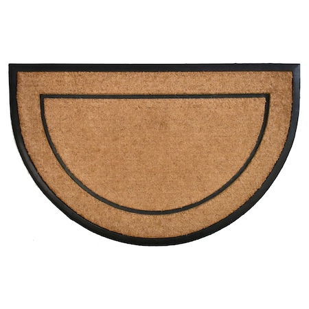 Calloway Mills Entrance Mat, Coir/Rubber, Natural, Black 106573672